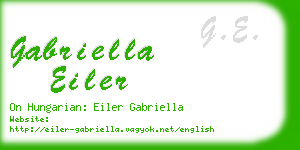 gabriella eiler business card